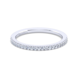 Gabriel 14 Karat White Gold Diamond Matching Wedding Band WB14684R8W44JJ