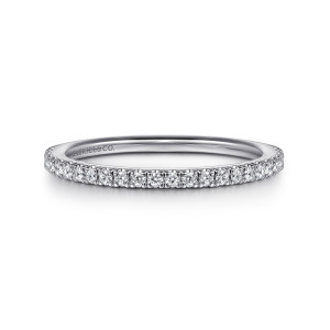 Gabriel 14 Karat White Gold Diamond Matching Wedding Band WB14719E4W44JJ