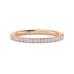 Gabriel 14 Karat Rose Gold Diamond Matching Wedding Band WB15525R6K44JJ