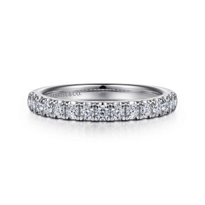 Gabriel 14 Karat White Gold Diamond Matching Wedding Band WB15841C12W44JJ