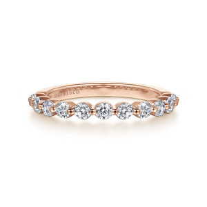 Gabriel 14 Karat Rose Gold Diamond Matching Wedding Band WB16130R4K44JJ