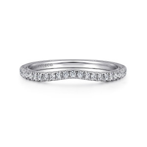 Gabriel 14 Karat White Gold Diamond Matching Wedding Band WB16288E6W44JJ