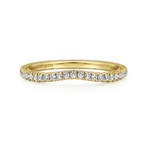 Gabriel 14 Karat Yellow Gold Diamond Matching Wedding Band WB16288E6Y44JJ