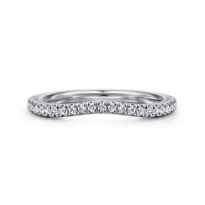 Gabriel 14 Karat White Gold Diamond Matching Wedding Band WB16289P6W44JJ