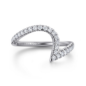Gabriel 14 Karat White Gold Diamond Matching Wedding Band WB16320P8W44JJ