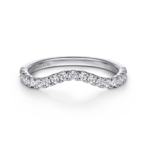 Gabriel 14 Karat White Gold Diamond Wedding Band WB16437O6W44JJ