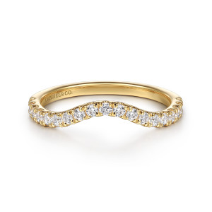 Gabriel 14 Karat Yellow Gold Diamond Wedding Band WB16437O6Y44JJ