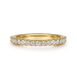 Gabriel 14 Karat Yellow Gold Diamond Wedding Band WB16476R8Y44JJ