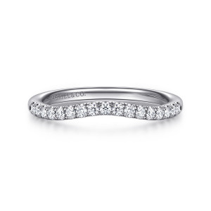 Gabriel 14 Karat White Gold Diamond Matching Wedding Band WB16487O8W44JJ