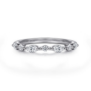 Gabriel 14 Karat White Gold Diamond Wedding Band WB16497R6W44JJ