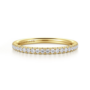 Gabriel 14 Karat Yellow Gold Diamond Matching Wedding Band WB16570R4Y44JJ