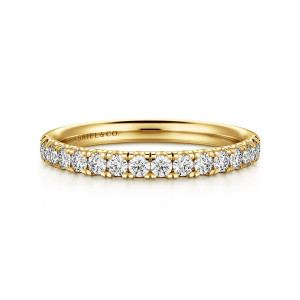 Gabriel 14 Karat Yellow Gold Diamond Wedding Band WB16572R12Y44JJ