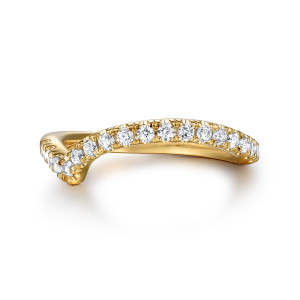 Gabriel 14 Karat Yellow Gold Diamond Wedding Band WB16643M8Y44JJ
