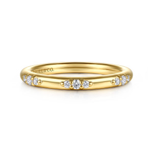 Gabriel 14 Karat Yellow Gold Diamond Wedding Band WB16670R8Y44JJ