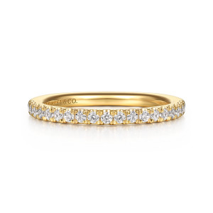 Gabriel 14 Karat Yellow Gold Diamond Wedding Band WB16711R12Y44JJ