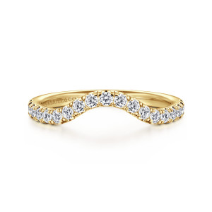 Gabriel 14 Karat Yellow Gold Diamond Matching Wedding Band WB16764O6Y44JJ