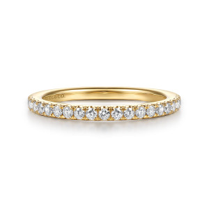 Gabriel 14 Karat Yellow Gold Diamond Matching Wedding Band WB16900G12Y44JJ