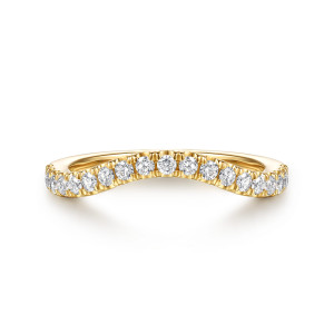Gabriel 14 Karat Yellow Gold Diamond Matching Wedding Band WB16917O6Y44JJ