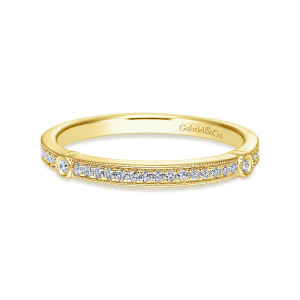 Gabriel 14 Karat Yellow Gold Diamond Matching Wedding Band WB7999Y44JJ