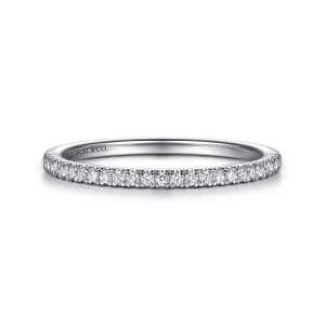 Gabriel 14 Karat White Gold Diamond Matching Wedding Band WB917424S2W44JJ