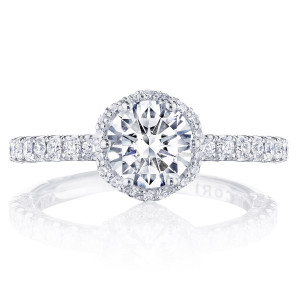 Tacori HT2572RD65W 18 Karat Petite Crescent Engagement Ring