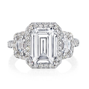 HT2678EC10X75 Platinum Tacori Petite Crescent RoyalT Engagement Ring