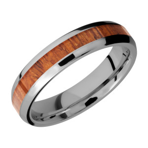 Lashbrook 5B13(NS)/HARDWOOD Titanium Wedding Ring or Band