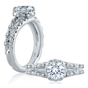 A.JAFFE 18 Karat Classic Engagement Ring ME2144Q