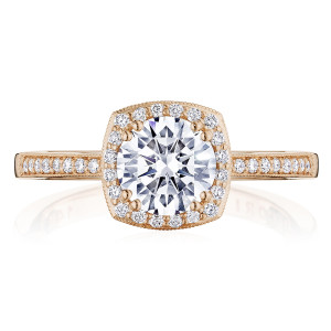 Tacori P103CU65FPK 14 Karat Coastal Crescent Engagement Ring