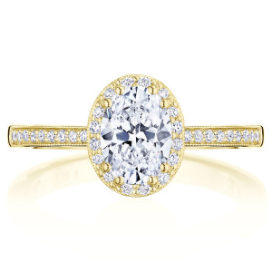 Tacori P103OV75X55FY 14 Karat Coastal Crescent Engagement Ring