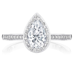 Tacori P103PS85X55FW 14 Karat Coastal Crescent Engagement Ring