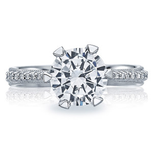 Simply Tacori Platinum Diamond Solitaire Engagement Ring 2507RD8