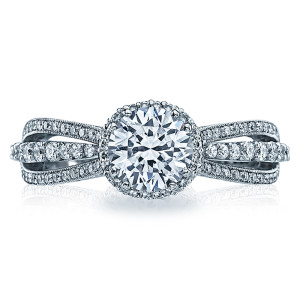 2641RDP65 Tacori Dantela Platinum Engagement Ring