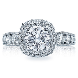 HT2521CU75 Tacori Crescent 18 Karat Engagement Ring