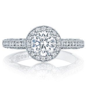 Tacori HT2550RD65 18 Karat Classic Crescent Engagement Ring