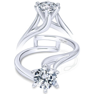 Taryn 14k White Gold Round Bypass Engagement Ring TE10482W4JJJ