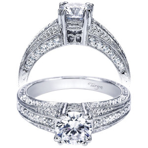 Taryn 14k White Gold Round Straight Engagement Ring TE3892W44JJ