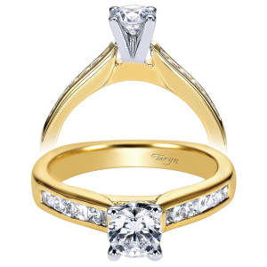 Taryn 14k Yellow Gold Round Straight Engagement Ring TE3965M44JJ