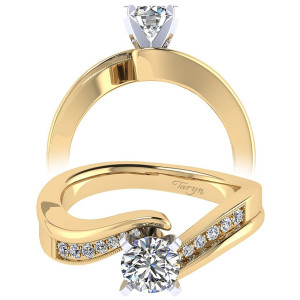 Taryn 14k Yellow Gold Round Bypass Engagement Ring TE6069M44JJ