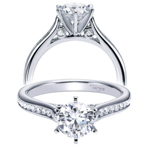 Taryn 14k White Gold Round Straight Engagement Ring TE6665W44JJ