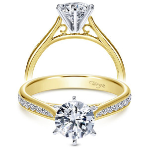 Taryn 14k Yellow Gold Round Straight Engagement Ring TE7229M44JJ