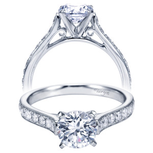 Taryn 14k White Gold Round Straight Engagement Ring TE7447W44JJ