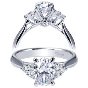 Taryn 14k White Gold Round Straight Engagement Ring TE8955W44JJ