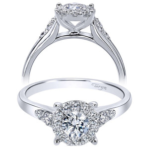 Taryn 14k White Gold Round Straight Engagement Ring TE910940W44JJ