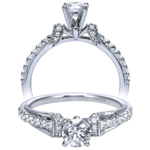 Taryn 14k White Gold Round Straight Engagement Ring TE97712W44JJ