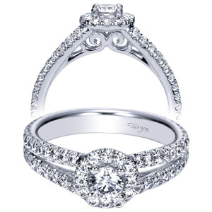 Taryn 14k White Gold Round Halo Engagement Ring TE98507W44JJ