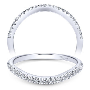 Taryn 14 Karat White Gold Straight Wedding Band TW10110W44JJ