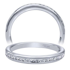Taryn 14 Karat White Gold Straight Wedding Band TW10136W44JJ