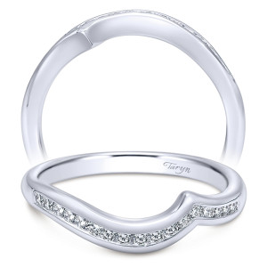 Taryn 14 Karat White Gold Curved Wedding Band TW10437W44JJ