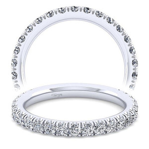 Taryn 14 Karat White Gold Matching Straight Wedding Band TW13651W44JJ